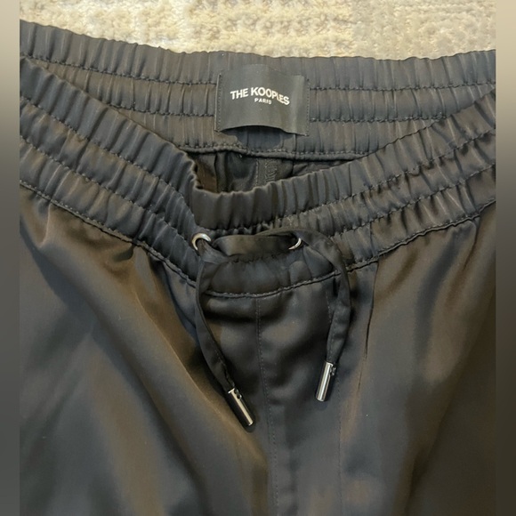 The Kooples Women's Pants Satin Black Track Pants size small - Picture 7 of 8